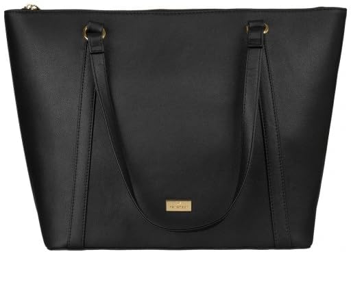 Große Schulter-Shopper-Tasche für Damen | Handtasche aus Öko-Leder | Klassisch für jeden Anlass | Schwarz