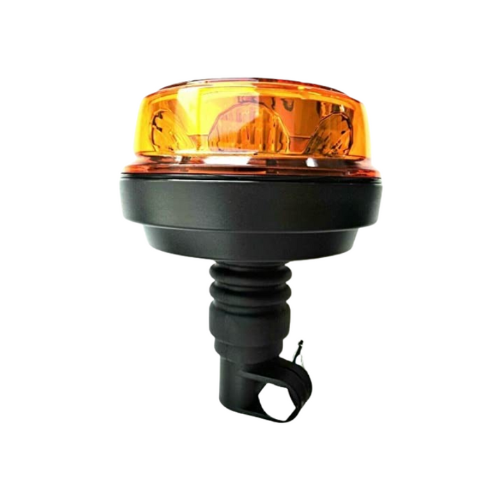 Matel Service LED Rundumleuchte mit 4 Blitzmuster 12V 24V ECE R65 R10 E9 mit Aufsteckrohr Halterung für PKW LKW Traktor - forplus24