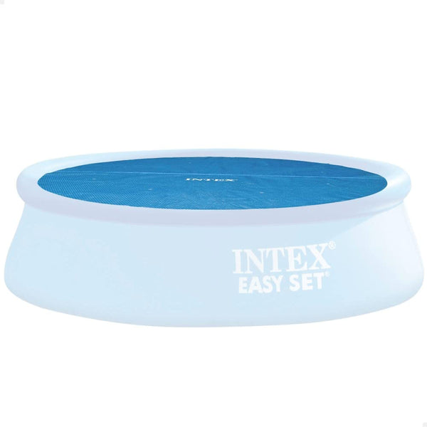 Intex 28012 - Solarabdeckplane, Abdeckung mit thermischer Isolierung für Runde Easy Set/Frame Pools, Polyethylen, Blau, ⌀ 366 cm