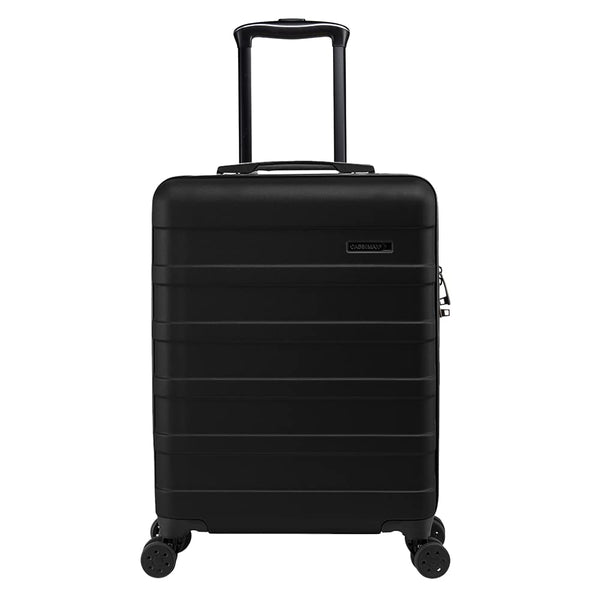 Cabin Max Anode Handgepäck Koffer 55x40x20 - Leicht, Hartschale, Handgepäck Trolley mit 4 Rädern, 3-stelliges Schloss (Farbe: Schwarz, Größe: 55x40x20cm 40L)