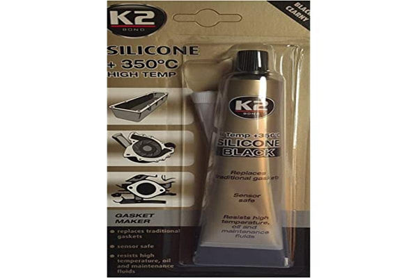 K2 Hochtemperatur-Silikon-Dichtsi Likon, Temperaturextreme bis +350°C; Schwarz; 85g Tube