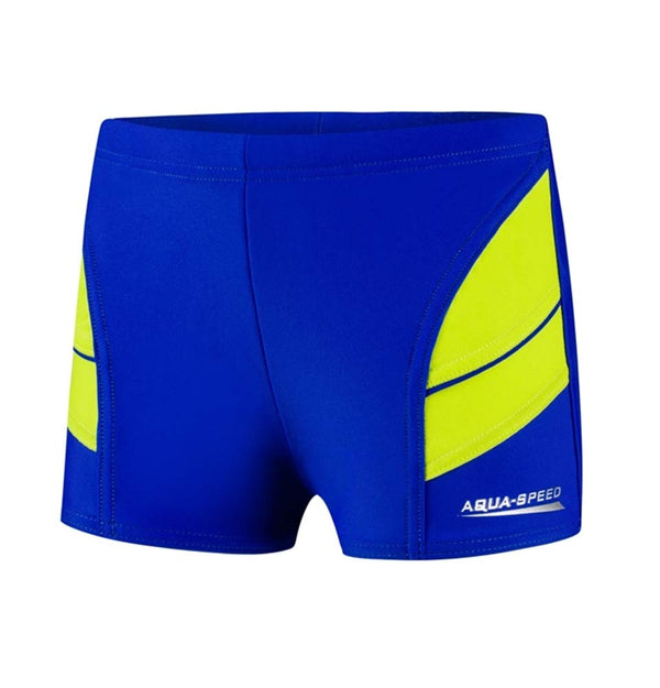 Aqua-Speed Jungen Badehose - Badeshorts Mit Bein - Bequem Und Elastisch - Beständig Gegen Chlor Und UV-Strahlung - #AsANDY, Blau/Grün 28, 128