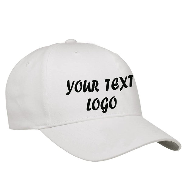 Ferocity, Personalised Baseball Cap, Custom Text & Graphic, Unisex, for Adults & Kids, Adjustable, 100% Cotton, White