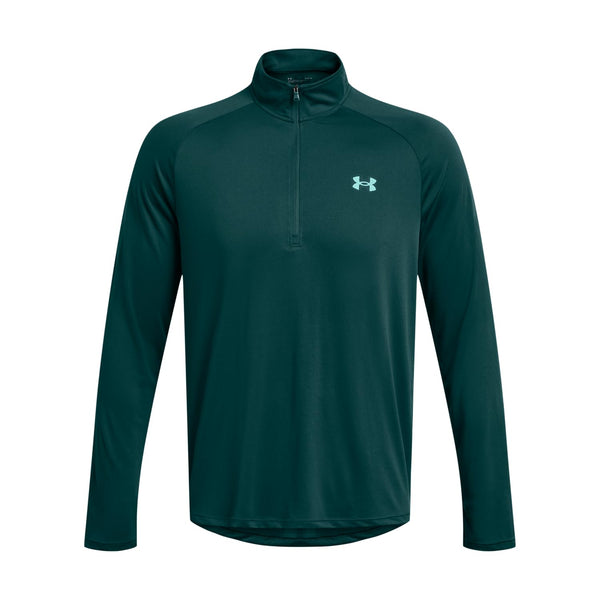 Under Armour Herren Tech 2.0 1/2 Zip-up Long Sleeve T-Shirt Sweatshirt, (449) Hydro Teal/Radial Turquoise, Klein