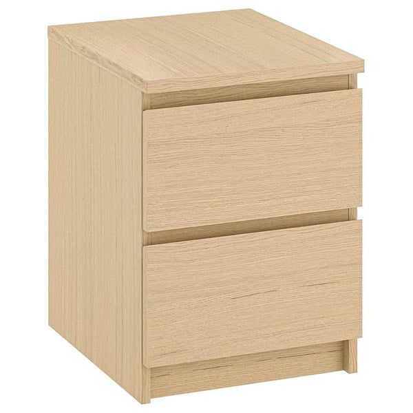 Ikea MALM Kommode, 2 Schubladen, weiß gebeiztes Eichen-Furnier, 40 x 55 cm