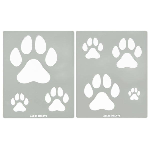 Aleks Melnyk #61 Paw Print Stencils for Painting on Wood, Tiger Print Stencil, Dog Paw, Puppy Paw, Small Cat Paw, Dog Footprint Stencil, Paw Print Stencel, Animal Paw