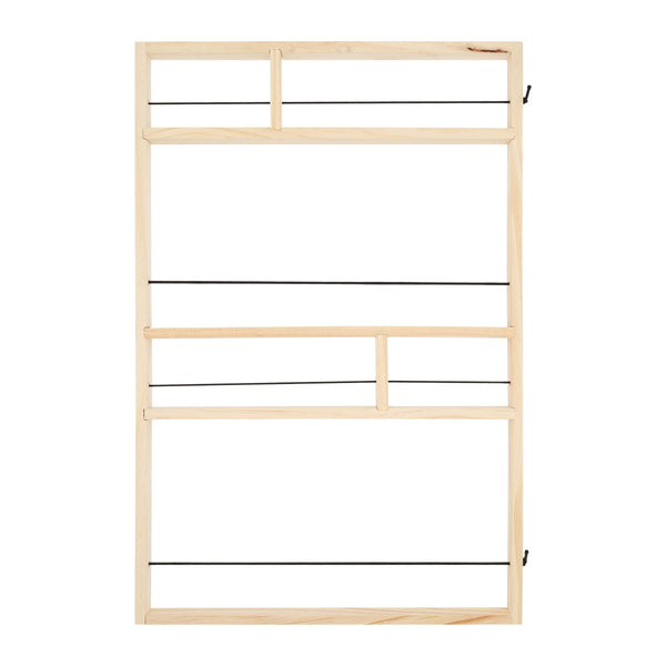 QUVIO Wandregal mit Gummizug - Wandregal aus Holz - 3 x 40 x 60 cm