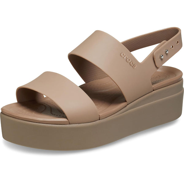 Crocs Damen Brooklyn Low Wedge Sandalen, Latte Mushroom, 37/38 EU