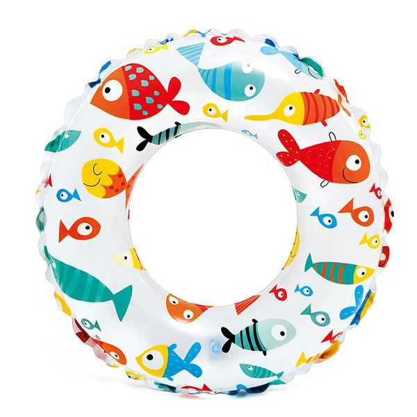 Intex Kinder Lively Print Swim Rings Lively Print Swim Rings, Pink Octopus/Coral Reef Fish/Realistic Starfish, 51, 59230NP