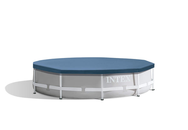 Intex Round Pool Cover - Poolabdeckplane - Für Metal und Prism Frame Pool 58108 Blau 10 ft