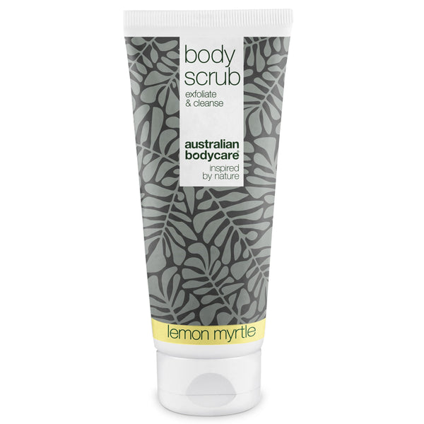 Australian Bodycare Body Scrub 200ml | Teebaumöl + Lemon Myrtle | Körperpeeling bei Pickeln auf dem Rücken & Körper, Unreiner Haut & Eingewachsenen Haaren | Auch als Fußpeeling zur Pflege bei Hornhaut