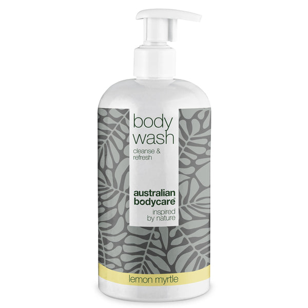 Teebaumöl Duschgel 500ml by Australian Bodycare | Teebaumöl + Lemon Myrtle | Für unreine, trockene Haut, Pickeln, Juckreiz, Körpergeruch | Pflege bei Pilzinfektionen, Fußpilz