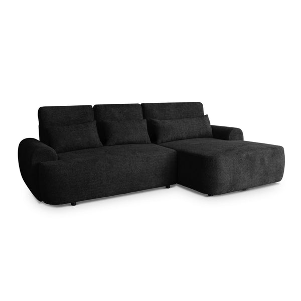 Robin Inspire Ecksofa Mit Schlaffunktion Bettkasten L Form Sofa Eckcouch Schlafcouch Freistehend Rechts Aldo Schwarz 266 x 160 x 87 cm