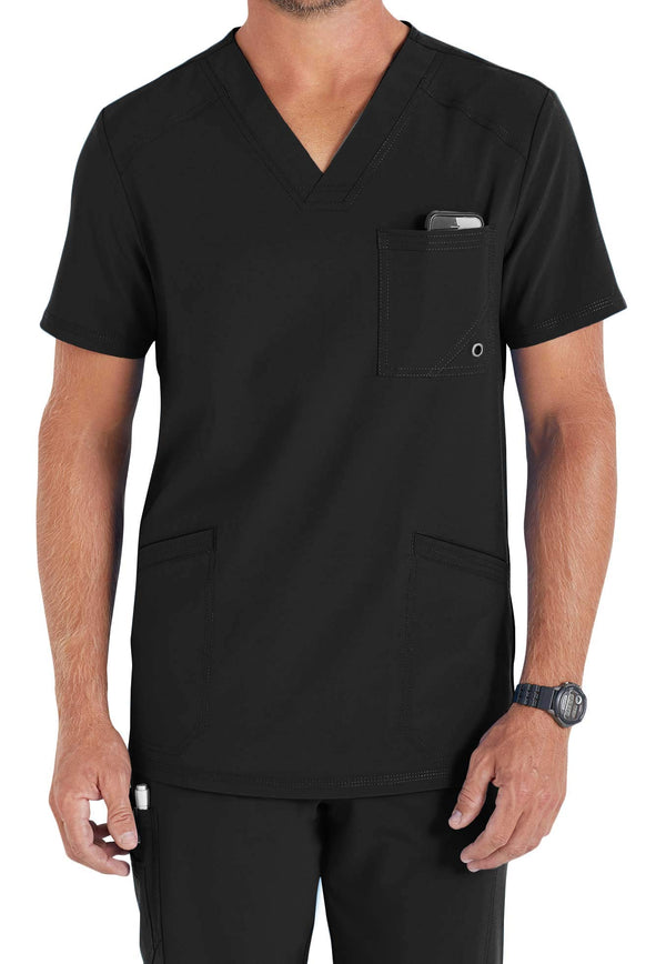 Men's V-Neck Smart Cross Over900 (S, Schwarz [Black])