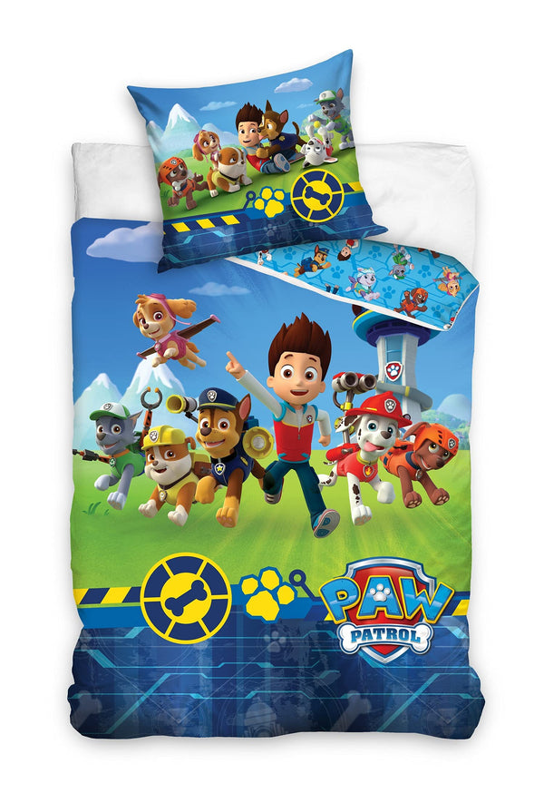 Paw Patrol Bettwäsche Bettbezug 135x200 80x80 Baumwolle