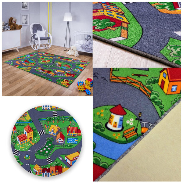 Echter Hit! Billiger Moderner Kinderteppich Straßenteppich (200cmx350cm)