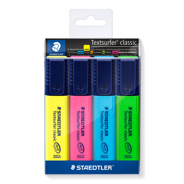 STAEDTLER 364 WP4 Textsurfer classic Textmarker 4 Stück im Weichplastiketui