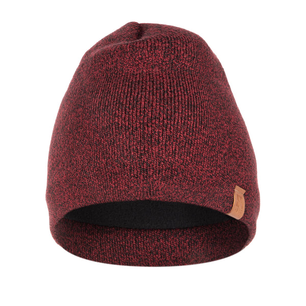 HEYO Beanie Herren Winter Mütze Warme Strickmütze Weiche Wintermütze Mit Thermo Fleece Gefütterte melliert (Rot)