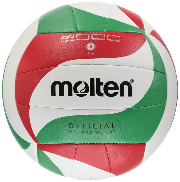 Molten V5M2000 Top Training Volleyball Gr. 5 Ball,Weiß/Grün/Rot,5